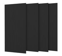 Rdutuok 4 Pack Large Acoustic Panel, 47.2'' x 23.6'' x 0.35'' Self-Adhesive Sound Proof Panels,Sound Absorbing Panel Decorative Noise Canceling Wall Panels for Recording Studio Office,Black