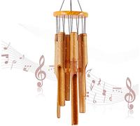 RDUTUOK Bamboo Wind Chimes Memorial Wood Wind Chime - Large Indoor Outdoor Wooden - 32inch Wind Chimes for Garden, Yard,Patio and Home Décor