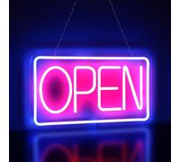 Rdutuok Led Neon Open Signs for Business,42 x 22cm Light Up Open Signs Advertisement Board Electric Display Sign Powered by USB Adjustable Bright Open/Closed Hour Sign for Stores Window Bars Cafes