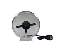 RDVXI 3D Holographic Fan, 10cm/4.1inch 3D Hologram Fan With Transparent Cover Ornament 128 LED Holographic Advertising Machine Christmas Halloween