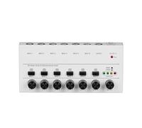 RDVXI Audio Mixer, 4 6 8 Channels Mini Sound Mixer Audio Mixer Mini Stereo Mixer Portable Ultra Low-Noise Line Mixer For Recording Audio Equipment(MX6-White)