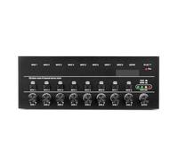 RDVXI Audio Mixer, 4 6 8 Channels Mini Sound Mixer Audio Mixer Mini Stereo Mixer Portable Ultra Low-Noise Line Mixer For Recording Audio Equipment(MX8-Black)