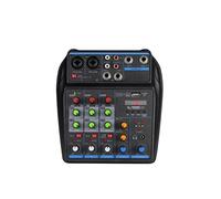 RDVXI Audio Mixer, 4 Channel Mixer DJ Mixing Console with 48V Phantom Power Monitor System USB Mixer