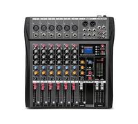 RDVXI Audio Mixer, 6-channel Professional Mixer Computer Sta Recording USB Sound Card High Low Tone DJ Model