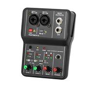 RDVXI Audio Mixer, Interface Sound Card with Monitor Mixing Console for Studio Recording Singing Computer PC 48V Phantom Power