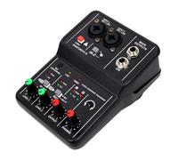 RDVXI Audio Mixer, Professional Sound Card Audio Mixer Channel Monitoring Electric Guitar Live Recording For Studio Singing(Q-12)