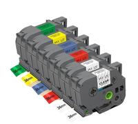 RDWQDGJG 36mm Label Tape 5PK 6PK Replacement Cassette Ribbon Compatible With Label Maker TZe261 TZe161 PT PT-3600 And Similar 36mm Tape Printers(6PK Label Tape)