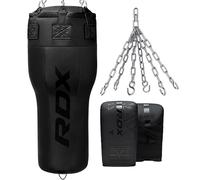 RDX 3.5FT Angled Heavy Boxing Bag with Hanging Chain & Gloves - Uppercut Punch Bag for Hooks, Body Shots, Precision & Combo Training - Ideal for Boxing, MMA, Muay Thai & Kickboxing
