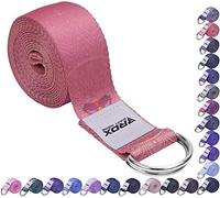 RDX 8ft Yoga Strap with D-Ring Buckle, Durable Polyester Cotton Adjustable Belts for Stretching Pilates Dance Gymnastics Fitness Holding Poses Flexibility Physical Therapy, Home Gym Exercise Workout