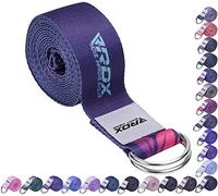 RDX 8ft Yoga Strap with D-Ring Buckle, Durable Polyester Cotton Adjustable Belts for Stretching Pilates Dance Gymnastics Fitness Holding Poses Flexibility Physical Therapy, Home Gym Exercise Workout