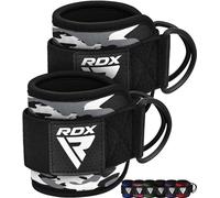 RDX Ankle Straps for Cable Machines - 7MM Neoprene Padded 10"x4" Adjustable Gym Cuffs with Dual D-Rings - Weight Attachments for Wrist Glutes Leg Kickbacks Hip Abduction Strength Workouts - Men Women