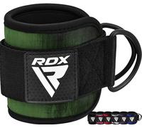 RDX Ankle Straps for Cable Machines - 7MM Neoprene Padded 10"x4" Adjustable Gym Cuffs with Dual D-Rings - Weight Attachments for Wrist Glutes Leg Kickbacks Hip Abduction Strength Workouts - Men Women