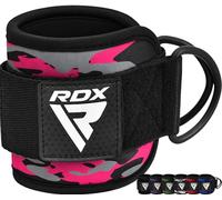 RDX Ankle Straps for Cable Machines - 7MM Neoprene Padded 10"x4" Adjustable Gym Cuffs with Dual D-Rings - Weight Attachments for Wrist Glutes Leg Kickbacks Hip Abduction Strength Workouts - Men Women