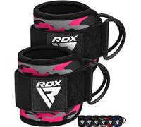 RDX Ankle Straps for Cable Machines - 7MM Neoprene Padded 10"x4" Adjustable Gym Cuffs with Dual D-Rings - Weight Attachments for Wrist Glutes Leg Kickbacks Hip Abduction Strength Workouts - Men Women