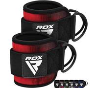 RDX Ankle Straps for Cable Machines - 7MM Neoprene Padded 10"x4" Adjustable Gym Cuffs with Dual D-Rings - Weight Attachments for Wrist Glutes Leg Kickbacks Hip Abduction Strength Workouts - Men Women
