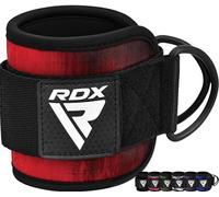RDX Ankle Straps for Cable Machines - 7MM Neoprene Padded 10"x4" Adjustable Gym Cuffs with Dual D-Rings - Weight Attachments for Wrist Glutes Leg Kickbacks Hip Abduction Strength Workouts - Men Women