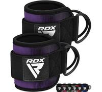 RDX Ankle Straps for Cable Machines - 7MM Neoprene Padded 10"x4" Adjustable Gym Cuffs with Dual D-Rings - Weight Attachments for Wrist Glutes Leg Kickbacks Hip Abduction Strength Workouts - Men Women