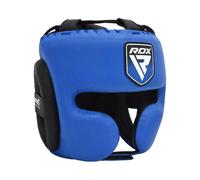 RDX Apex A4 Pro Training Head Guard - Full-Face Boxing & MMA, Blue, Small, Super-Skin Leather, Max-Shock & Polygonal Fusion Foam, CE Certified
