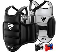 RDX Boxing Chest Guard Reversible, Kickboxing MMA Muay Thai Body Protector, Sparring Training Heavy Punching, Adjustable Strike Shield, Martial Arts Upper Belly Ribs Protection Pad, Taekwondo TKD Vest