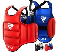 RDX Boxing Chest Guard Reversible, Kickboxing MMA Muay Thai Body Protector, Sparring Training Heavy Punching, Adjustable Strike Shield, Martial Arts Upper Belly Ribs Protection Pad, Taekwondo TKD Vest