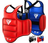 RDX Boxing Chest Guard Reversible, Kickboxing MMA Muay Thai Body Protector, Sparring Training Heavy Punching, Adjustable Strike Shield, Martial Arts Upper Belly Ribs Protection Pad, Taekwondo TKD Vest