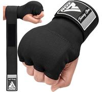 RDX boxing elastic inner gloves, MMA, boxing bandages, gloves, thumb loops, Multicolor (Black/Yellow), Medium
