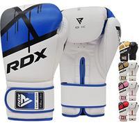 RDX Boxing Gloves EGO for Men, Women & Kids | Maya Hide Leather Sparring Gloves for Muay Thai, Kickboxing & MMA | Ventilated Palm, Long Wrist Support, Training & Punching Bag Workout, 8 10 12 14 16oz