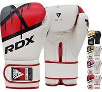 RDX Boxing Gloves EGO, Sparring Muay Thai Kickboxing Pro Heavy Training, Maya Hide Leather, Ventilated Palm, Long Wrist Support, Punching Bag Pads Workout, MMA Gym Fitness, Men Women 8 10 12 14 16oz