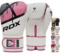 RDX Boxing Gloves EGO, Sparring Muay Thai Kickboxing Pro Heavy Training, Maya Hide Leather, Ventilated Palm, Long Wrist Support, Punching Bag Pads Workout, MMA Gym Fitness, Men Women 8 10 12 14 16oz