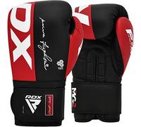 RDX Boxing Gloves, Maya Hide Leather Training Gloves for Muay Thai, Kickboxing, Sparring, Punch Bag, Punch Bag, Kickboxing Gloves, Martial Arts Training, Home Gym, Men, Women, 8 10 12 14 16 oz