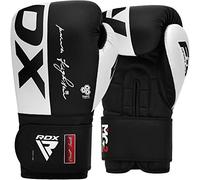 RDX Boxing Gloves, Maya Hide Leather Training Muay Thai Bag Gloves for Sparring, Fighting, Boxing Bags, MMA, Punching, Kick Boxing Gloves Gym Men Women 8 10 12 14 16 oz