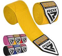 RDX Boxing Hand Wraps 4.5M / 180 Inches - Mexican Style Semi-Elastic MMA Inner Gloves - Wrist Support for Muay Thai, Kickboxing, BJJ, Karate - Thumb Loop & Hook and Loop Closure - Cotton & Nylon Blend