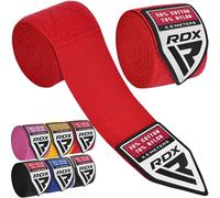 RDX Boxing Hand Wraps 4.5M / 180 Inches - Mexican Style Semi-Elastic MMA Inner Gloves - Wrist Support for Muay Thai, Kickboxing, BJJ, Karate - Thumb Loop & Hook and Loop Closure - Cotton & Nylon Blend