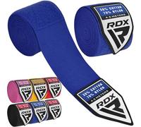 RDX Boxing Hand Wraps 4.5M / 180 Inches - Mexican Style Semi-Elastic MMA Inner Gloves - Wrist Support for Muay Thai, Kickboxing, BJJ, Karate - Thumb Loop & Hook and Loop Closure - Cotton & Nylon Blend