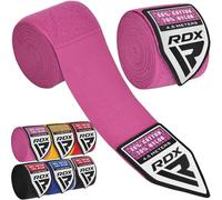 RDX Boxing Hand Wraps 4.5M / 180 Inches - Mexican Style Semi-Elastic MMA Inner Gloves - Wrist Support for Muay Thai, Kickboxing, BJJ, Karate - Thumb Loop & Hook and Loop Closure - Cotton & Nylon Blend