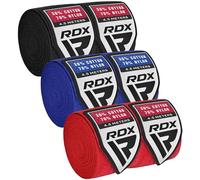 RDX Boxing Hand Wraps, Pack of 3 Pairs Bundle, 4.5 Meter Elasticated Inner Gloves, Muay Thai MMA Kickboxing Punching Martial Arts Strength Training Workout Combat Sports Home Gym Fitness Accessories