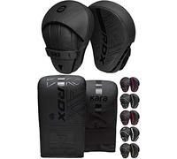 RDX Boxing Pads and Bag Gloves, Maya Hide Leather KARA Hook and Jab Training Pads, Curved Focus Mitts for MMA, Muay Thai, Kickboxing Coaching, Martial Arts, Punching Hand Target Strike Shield