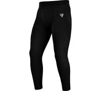 RDX Compression Pants Men - Cool Dry Ultra-Tight Gym Running Leggings - Active Athletic Baselayer Sports Performance Underwear for Stretch Workout - MMA Boxing Cycling BJJ Fitness Yoga Trousers Black