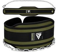RDX Dip Belt with Heavy Duty 36 Inch Adjustable Steel Chain, Dipping Belt Chin Pull Ups Gym Training Weight Lifting Bodybuilding Powerlifting Workout, 6” Padded Neoprene Back Support Men Women Fitness