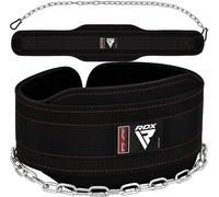 RDX Dip Belt with Heavy Duty 36 Inch Adjustable Steel Chain, Dipping Belt Chin Pull Ups Gym Training Weight Lifting Bodybuilding Powerlifting Workout, 6” Padded Neoprene Back Support Men Women Fitness