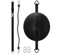 RDX Double End Bag Boxing, 70CM Reflex Speed Ball with 48” Stretchable Bungee Cord, Maya Hide Leather Lightweight Punching Rebound Ball for Striking MMA Muay Thai Training