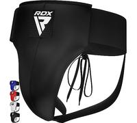 RDX Groin Guard for Boxing, Muay Thai, Kickboxing and MMA Fighting, Maya Hide Leather Abdo Gear for Martial Arts Training, SATRA Approved Jockstrap Abdominal Protector for Karate and Taekwondo