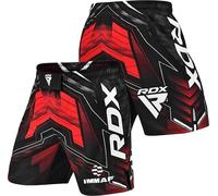 RDX IMMAF Approved MMA Fight and Training Shorts, Lightweight Fabric with Elasticated waistband, Side Slits Design for Full Range Mobility, Suitable for MMA Boxing, Muay Thai, Kickboxing Gym Workout