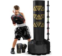 RDX Kids 70KG Free Standing Punch Bag with Gloves & Cover, 4FT Heavy Duty Junior RONIN Target Pedestal Bag Set, Suction Cup Stand Base, Freestanding Kickboxing MMA Boxing Muay Thai Gym