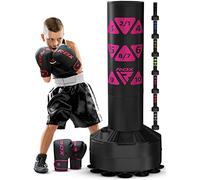 RDX Kids 70KG Free Standing Punch Bag with Gloves & Cover, 4FT Heavy Duty Junior RONIN Target Pedestal Bag Set, Suction Cup Stand Base, Freestanding Kickboxing MMA Boxing Muay Thai Gym Workout