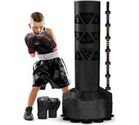 RDX Kids 70KG Free Standing Punch Bag with Gloves & Cover, 4FT Heavy Duty Junior RONIN Target Pedestal Bag Set, Suction Cup Stand Base, Freestanding Kickboxing MMA Boxing Muay Thai Gym Workout