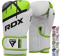 RDX Kids Boxing Gloves, 6oz Junior Training Mitts, Maya Hide Leather Ventilated Palm, Muay Thai Sparring MMA Kickboxing, Punch Bag Speed Ball Focus Pads Punching Workout, Youth Games Fun