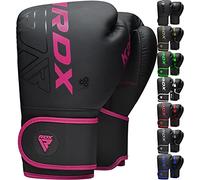 RDX Kids Boxing Gloves Sparring and Muay Thai Maya Hide Leather, KARA Patent Pending Junior Training Mitt for Kickboxing, Punch Bag, Focus Pads, MMA, Thai Pad, Double End Ball Punching Fight Gloves
