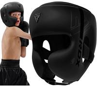 RDX Kids Headguard for Boxing, Adjustable Padded KARA Youth Head Gear for Cheeks, Forehead, MMA Training, Muay Thai, Kickboxing, Sparring, Martial Arts, Karate, Taekwondo Junior Girls Boys Helmet