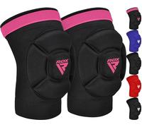 RDX Knee Pads for Work, OEKO TEX CERTIFIED, Anti-Slip Protective Thick Padded Foam Pad, Collision Avoidance Sleeves Pair, MMA Muay Thai Grappling Volleyball Football Wrestling Gardening. (Pink, XL)